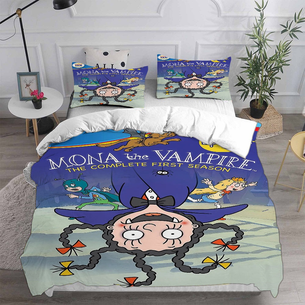 Mona the Vampire Bedding Sets Gift For Christmas, Thanksgiving, Halloween