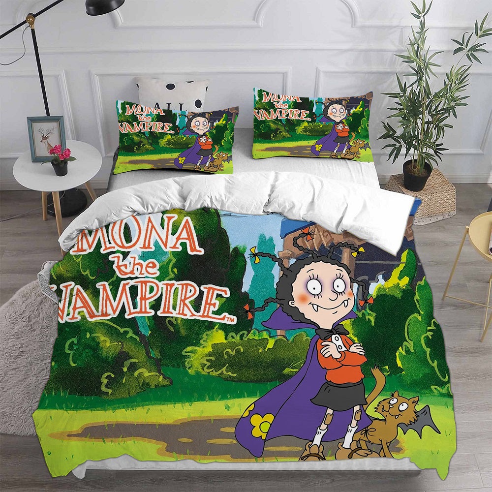 Mona the Vampire Bedding Sets Gift For Christmas, Birthday, Thanksgiving