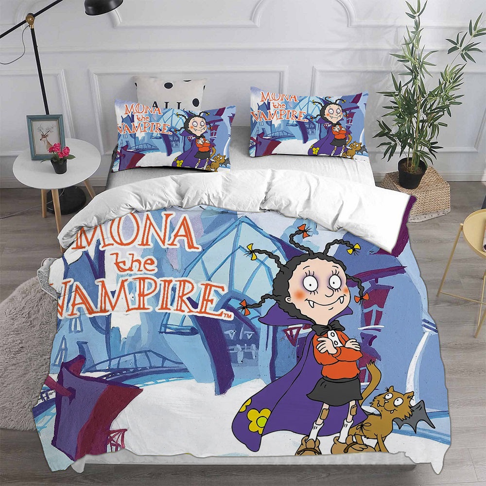 Mona the Vampire Bedding Sets Gift For Birthday, Halloween, Christmas, Thanksgiving
