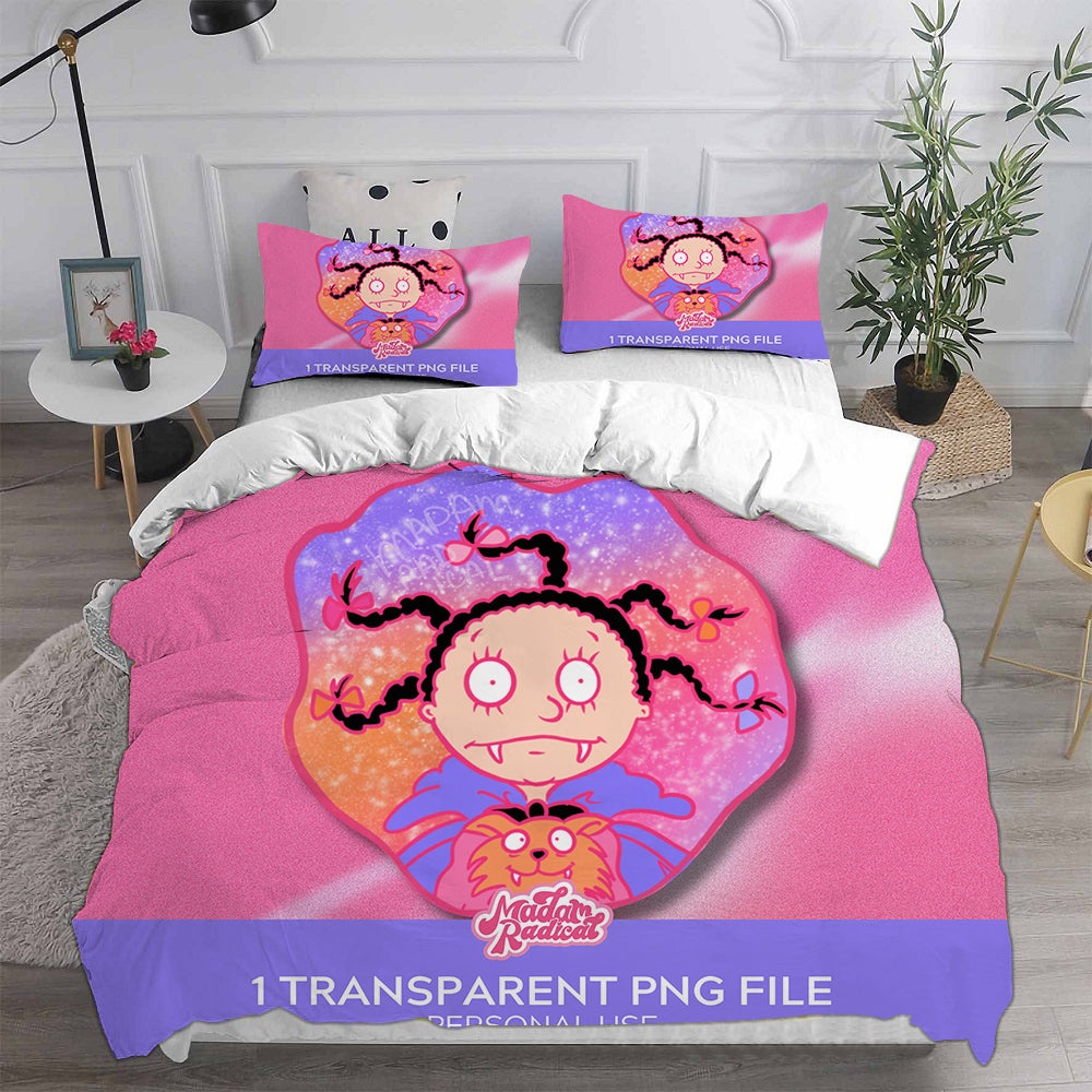 Mona the Vampire Bedding Sets Gift For Halloween, Thanksgiving, Christmas