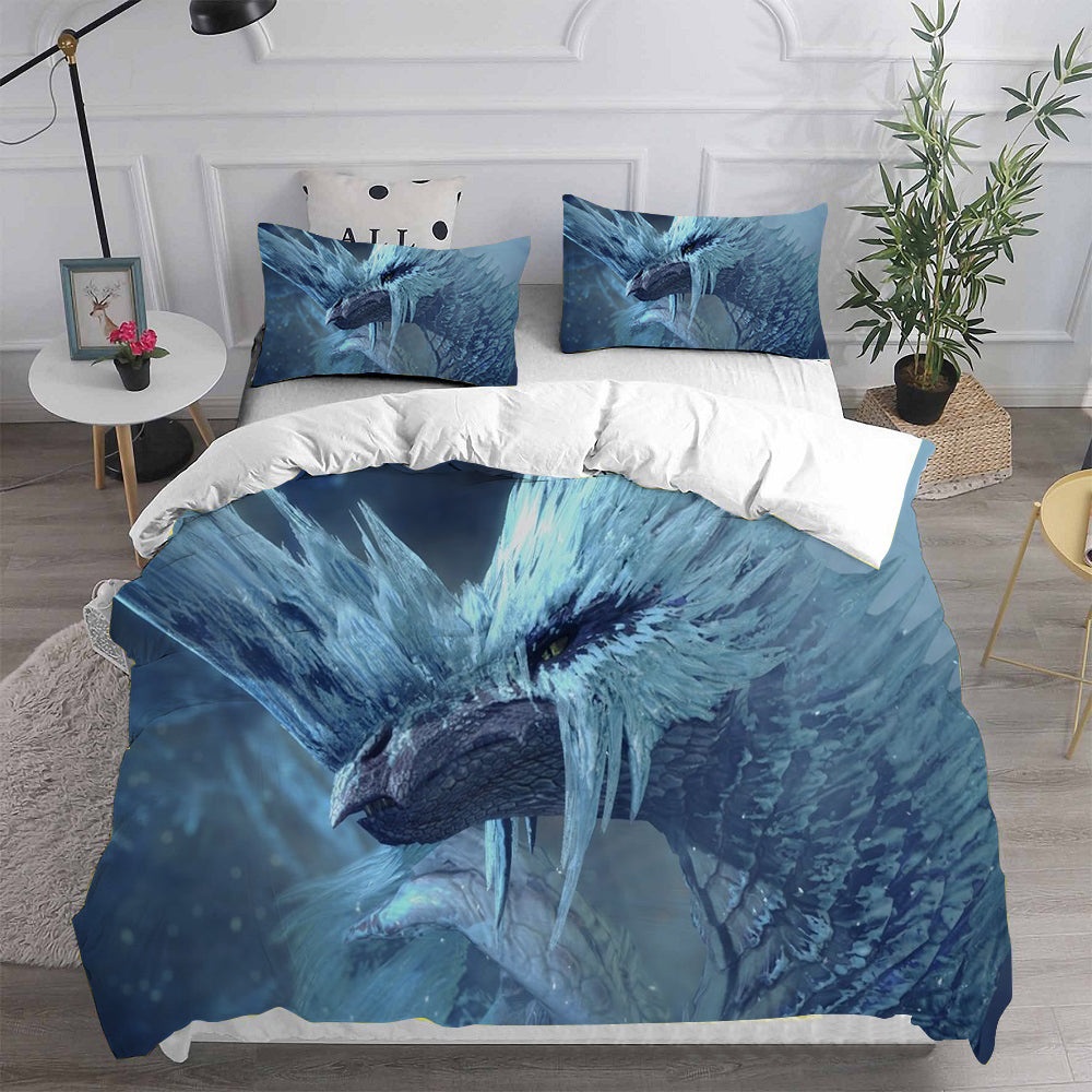 Monster Hunter Bedding Sets Gift For Birthday, Halloween, Christmas, Thanksgiving