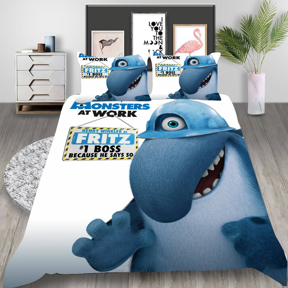 Monsters at Work Bedding Sets Gift For Halloween, Thanksgiving, Christmas