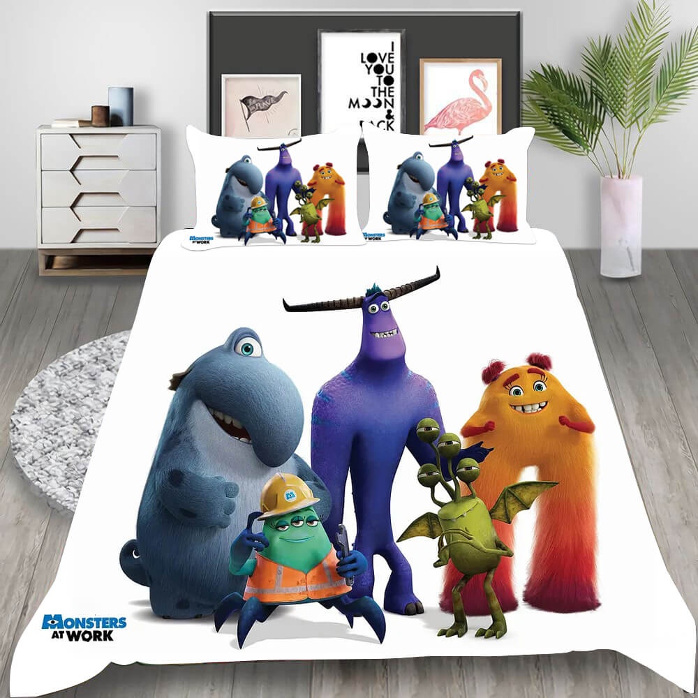 Monsters at Work Bedding Sets Gift For Fathers Day, Halloween, Christmas