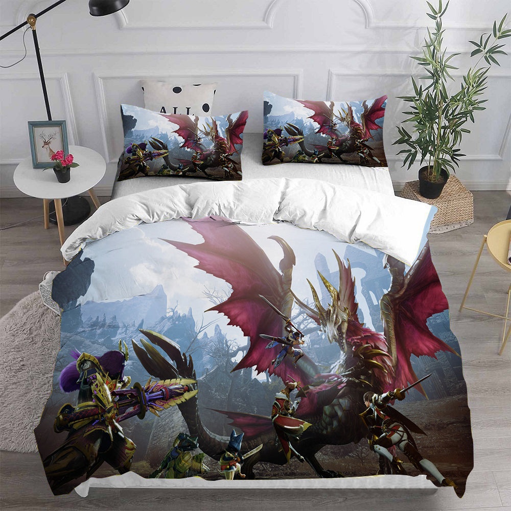 Monster Hunter Bedding Sets Gift For Wife, Husband, Besties