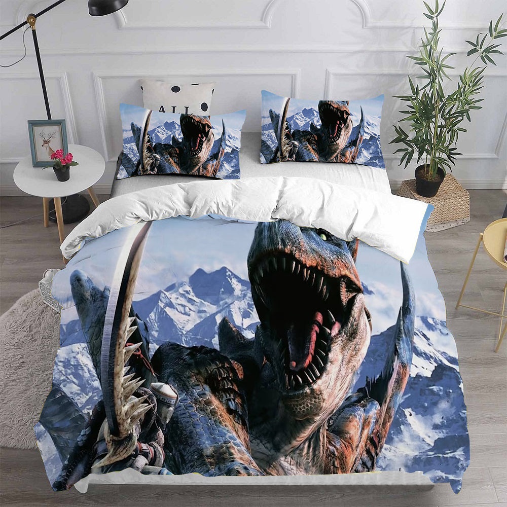Monster Hunter Bedding Sets Gift For Christmas, Birthday, Thanksgiving