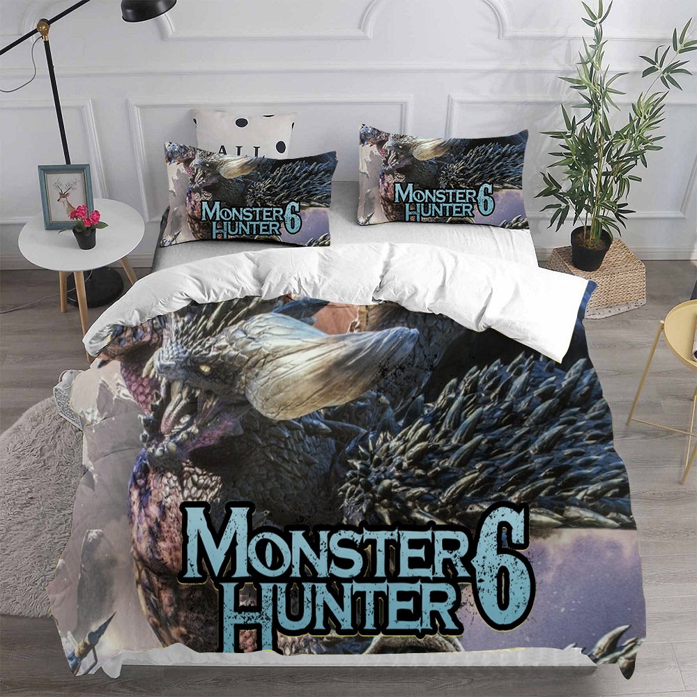Monster Hunter Bedding Sets Gift For Christmas, Thanksgiving, Halloween