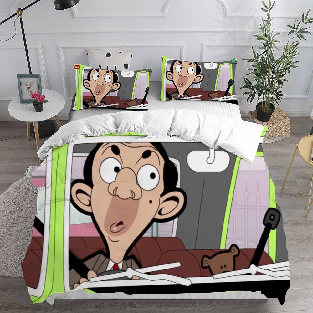 Mr. Bean: The Animated Series Bedding Sets Gift For Christmas, Birthday, Thanksgiving