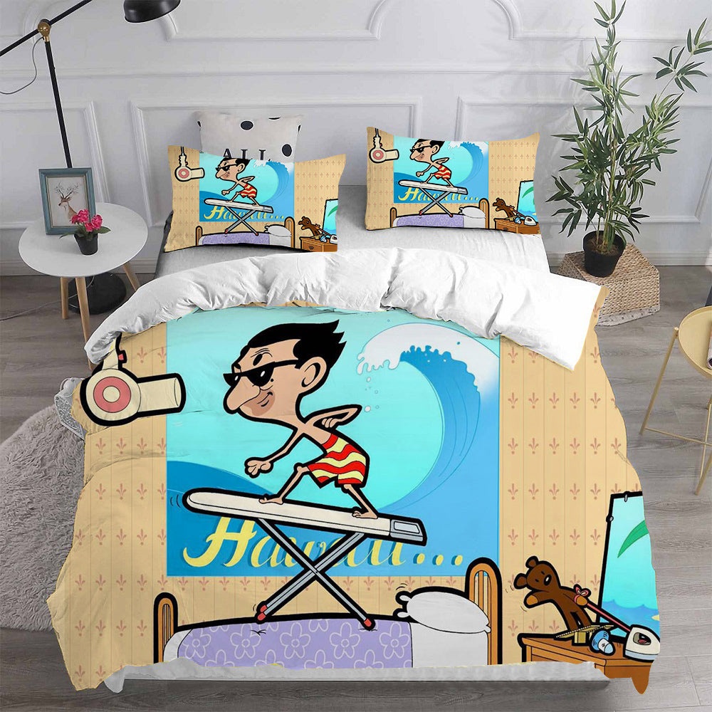 Mr. Bean: The Animated Series Bedding Sets Gift For Birthday, Halloween, Christmas, Thanksgiving