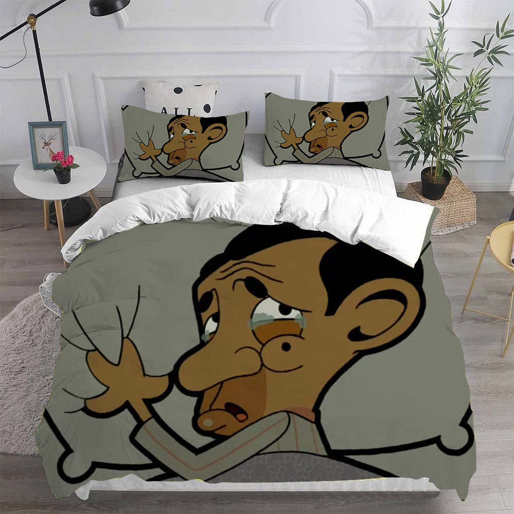 Mr. Bean: The Animated Series Decorative Bedding Sets For Fan, Halloween, Christmas, Thanksgiving