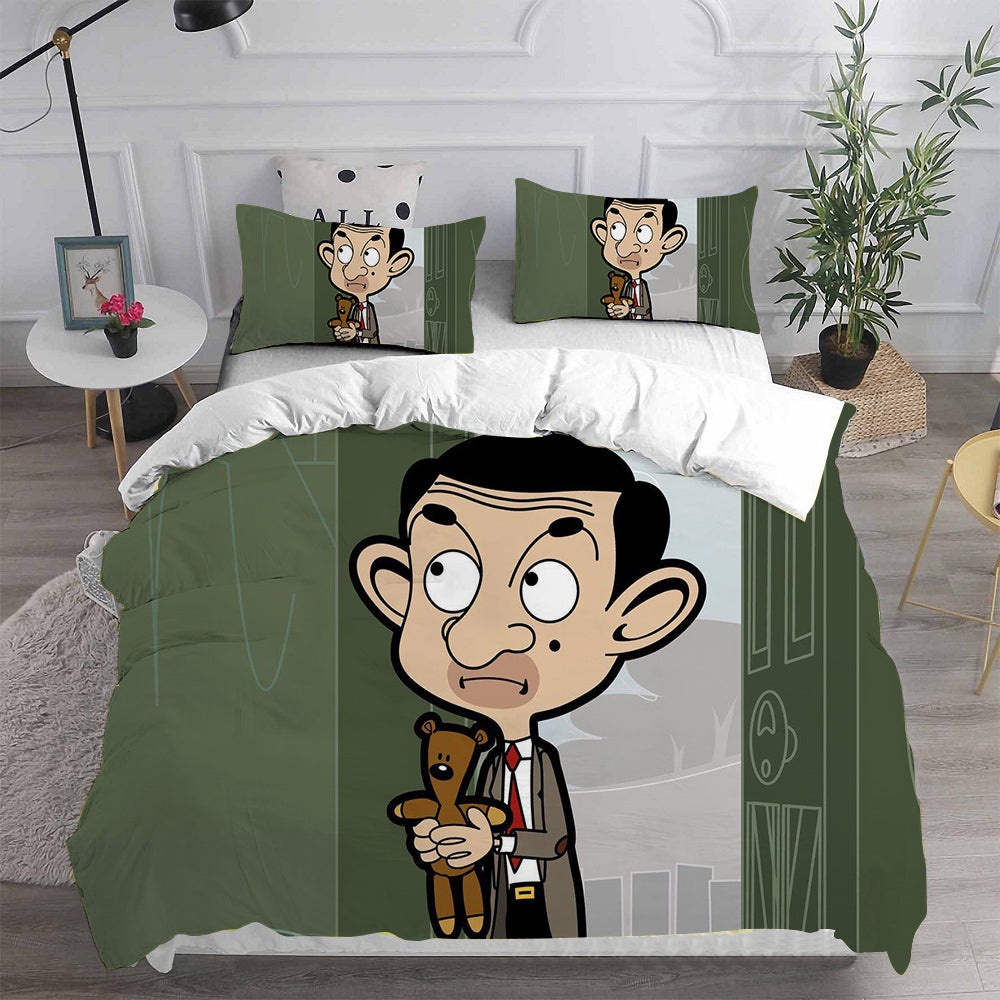 Mr. Bean: The Animated Series Bedding Sets Duvet Cover, Flatsheet, Pillowcase For Your Lover
