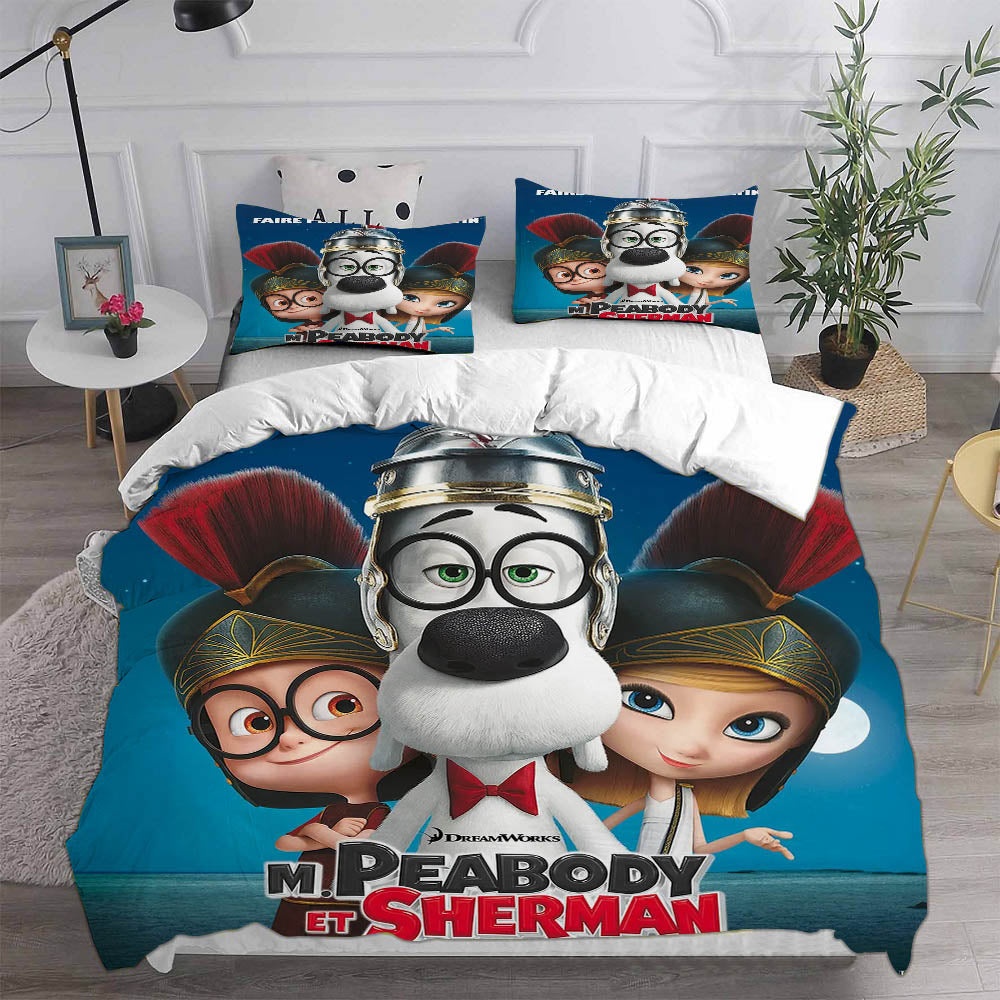 Mr. Peabody & Sherman Bedding Sets Gift For Birthday, Halloween, Christmas, Thanksgiving