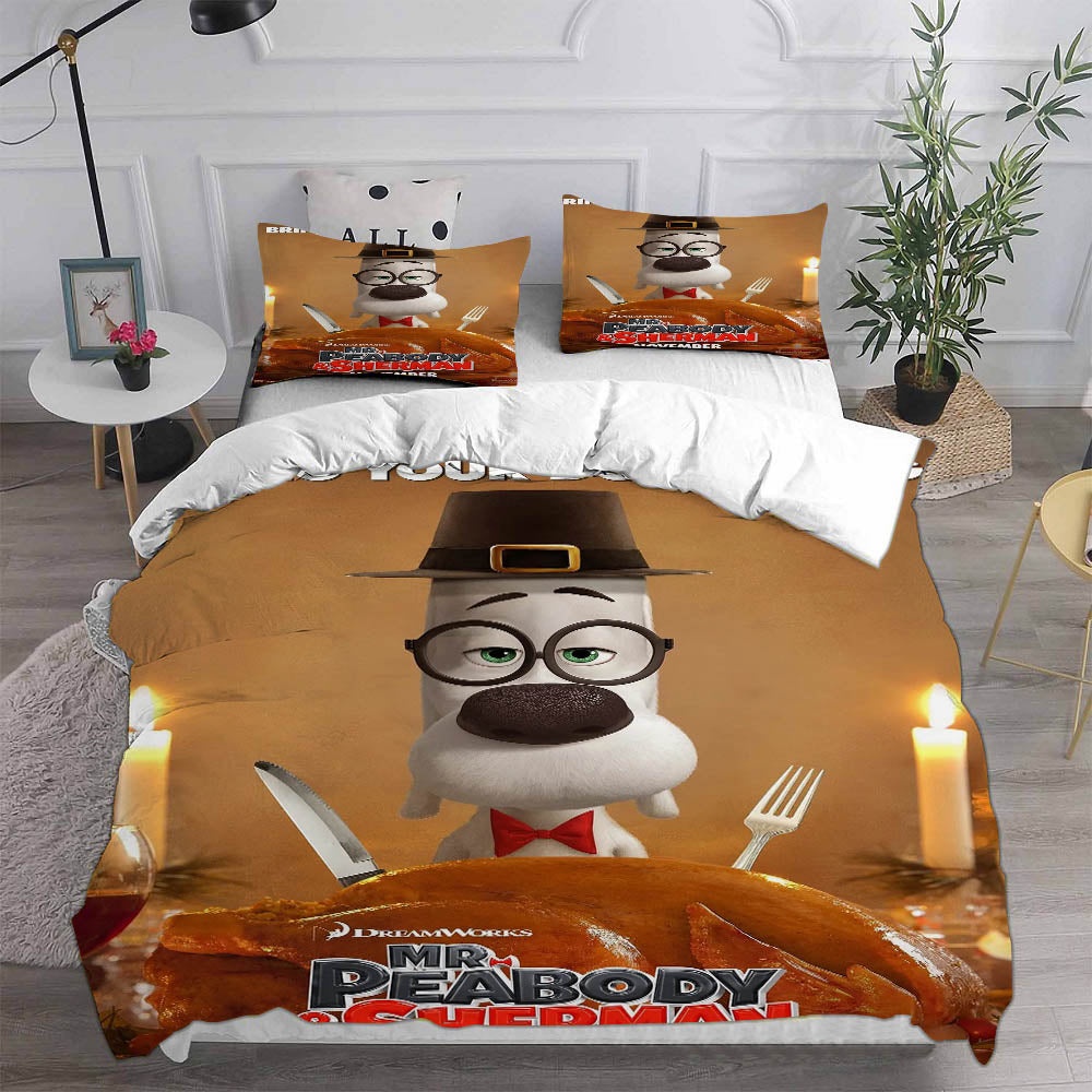 Mr. Peabody & Sherman Bedding Sets Gift For Christmas, Birthday, Thanksgiving