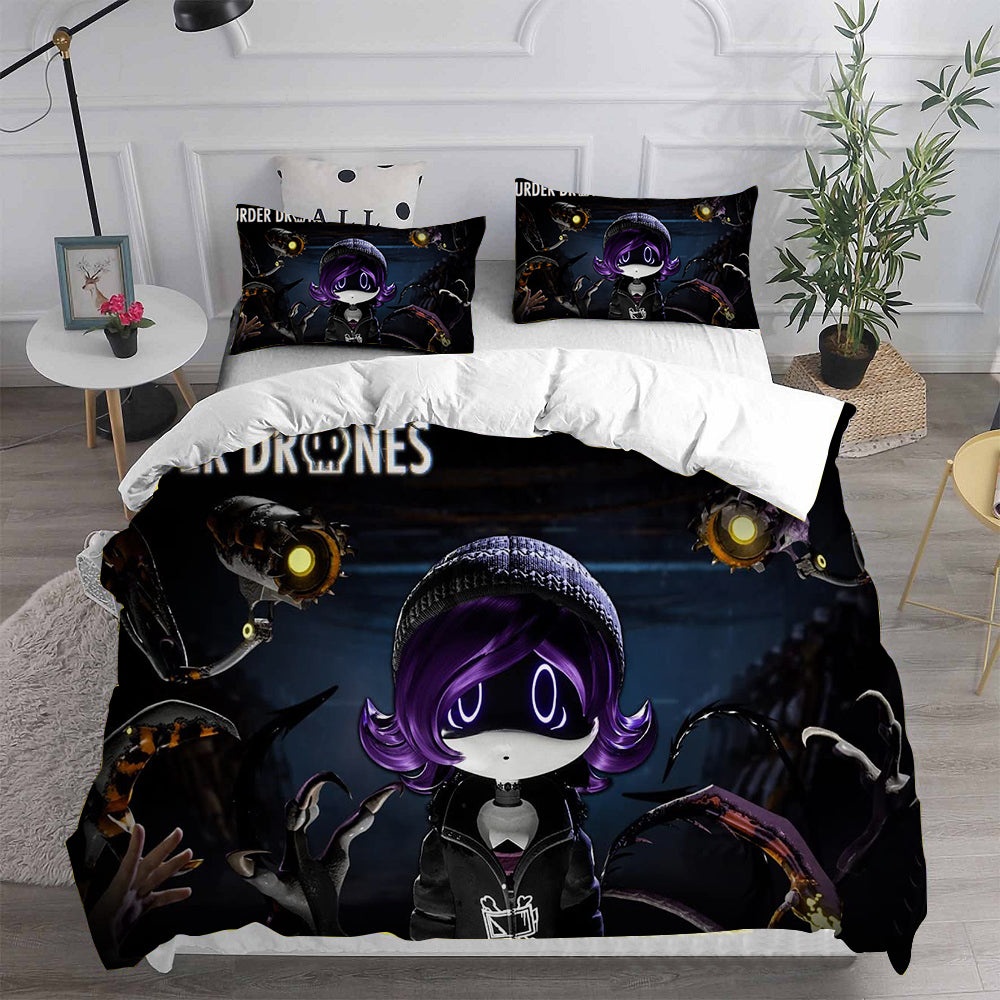 Murder Drones Bedding Sets Gifts For Family Members On Christmas, Black Friday