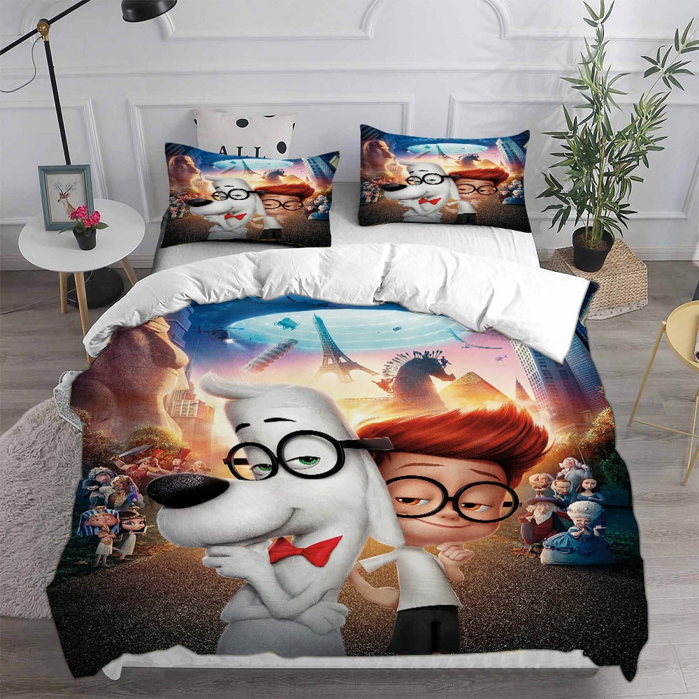 Mr. Peabody & Sherman Decorative Bedding Sets For Fan, Halloween, Christmas, Thanksgiving