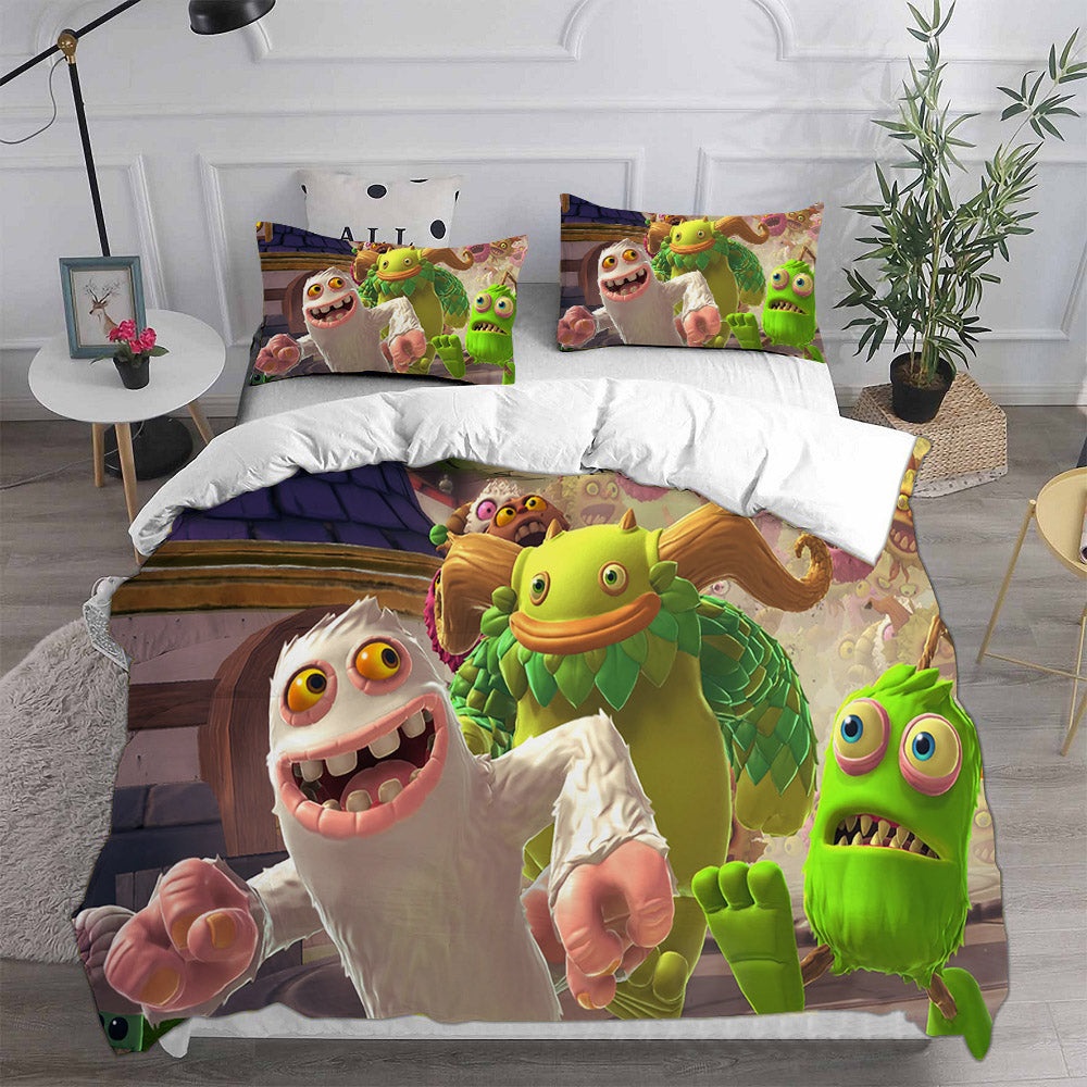 My Singing Monsters Bedding Sets Gift For Fathers Day, Halloween, Christmas
