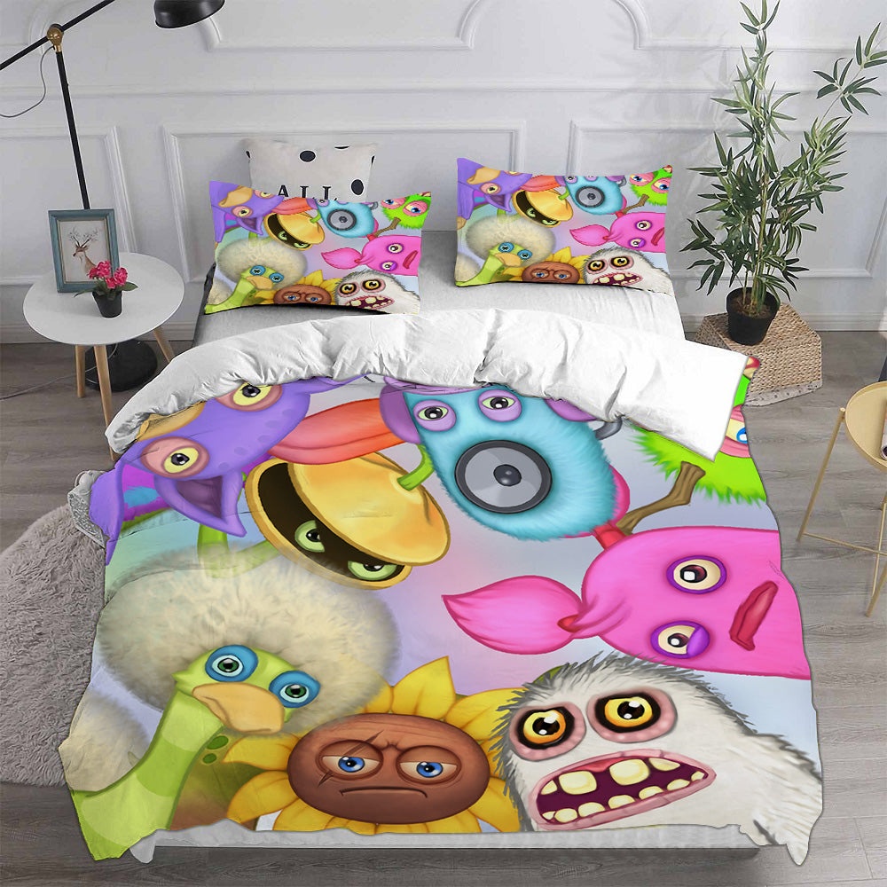My Singing Monsters Bedding Sets Gift For Birthday, Halloween, Christmas, Thanksgiving