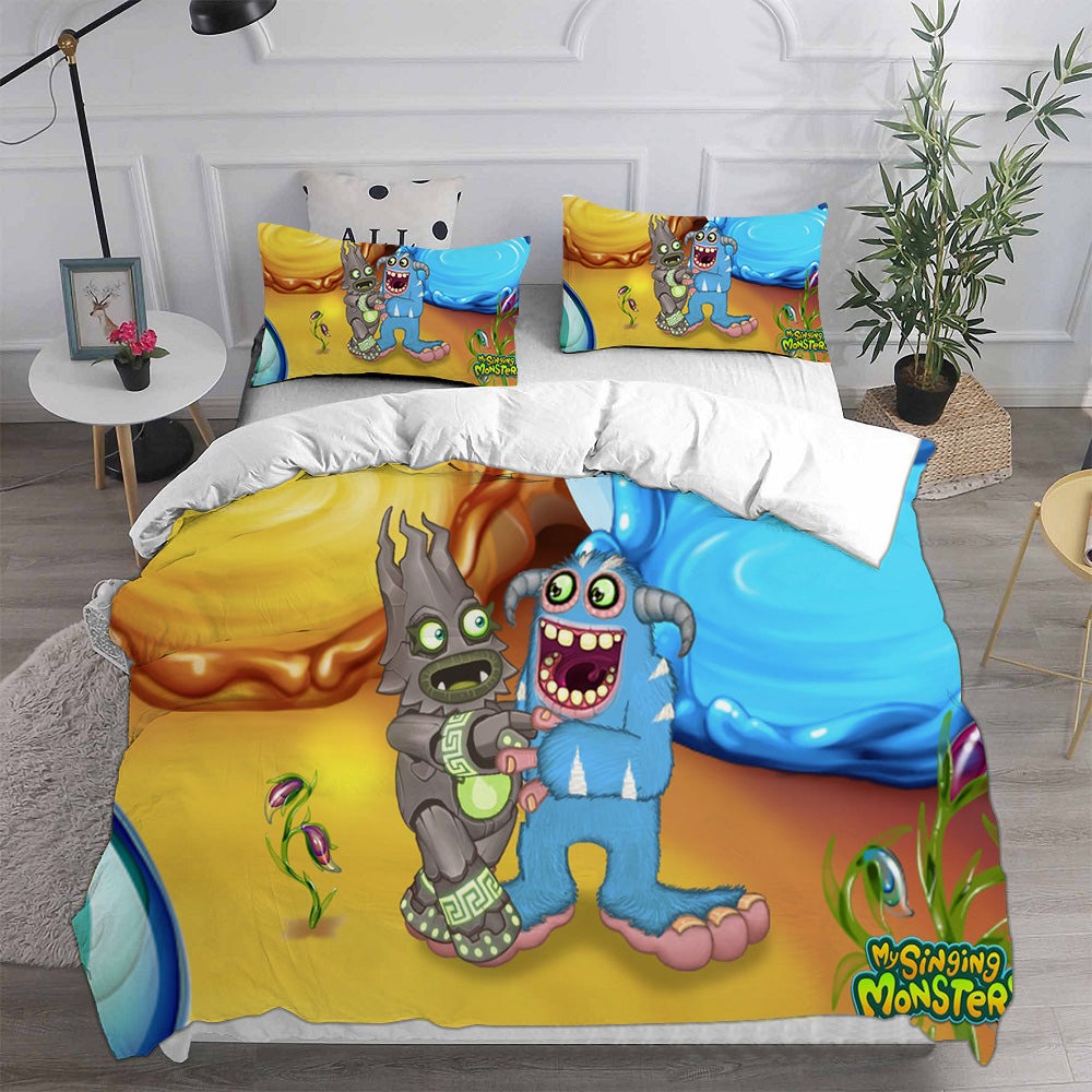 My Singing Monsters Bedding Sets Gift For Christmas, Birthday, Thanksgiving