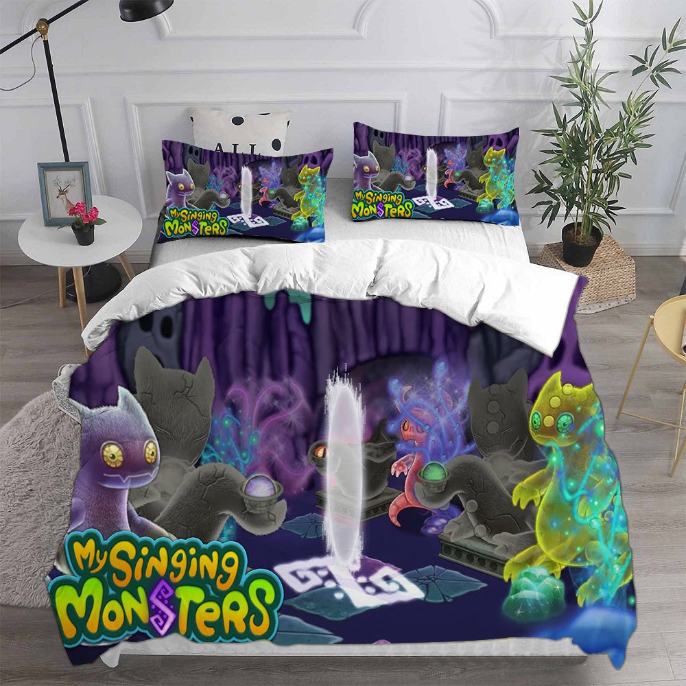 My Singing Monsters Bedding Sets Gift For Christmas, Thanksgiving, Halloween