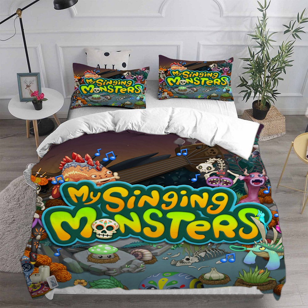 My Singing Monsters Bedding Sets Gift For Christmas, Halloween, Black Friday