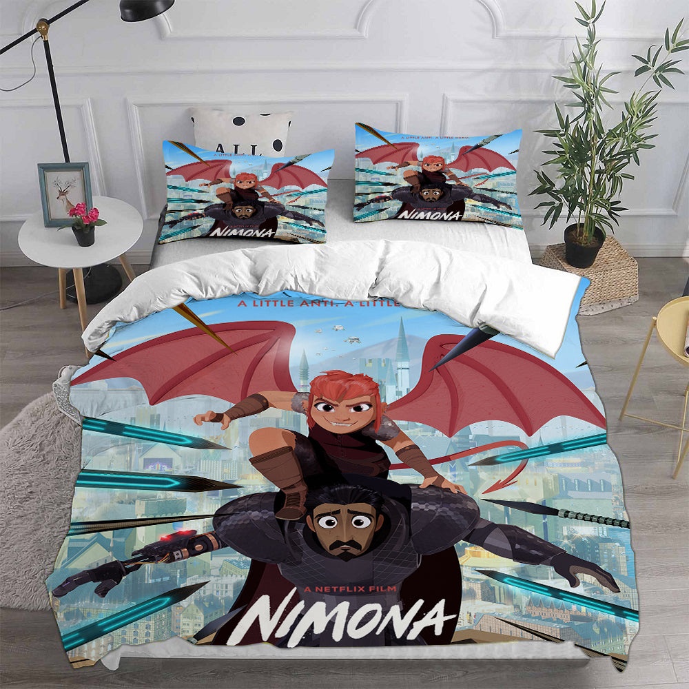 Nimona Bedding Sets Gifts For Family Members On Christmas, Black Friday