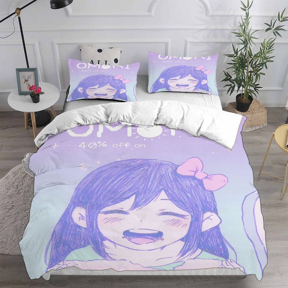 Omori Bedding Sets Gift For Halloween, Thanksgiving, Christmas