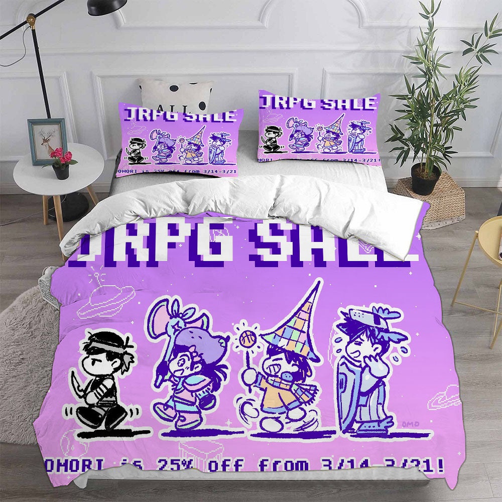 Omori Decorative Bedding Sets For Fan, Halloween, Christmas, Thanksgiving