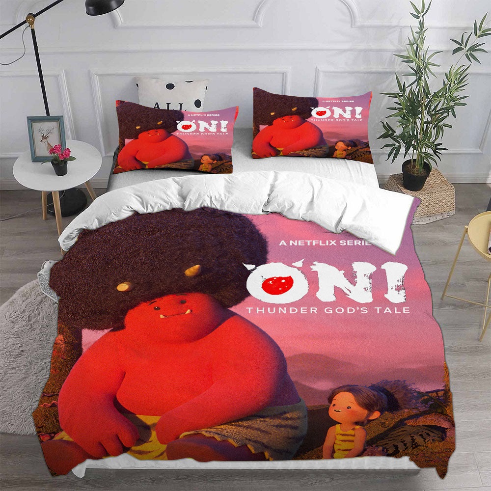 Oni: Thunder Gods Tale Bedding Sets Gift For Fathers Day, Halloween, Christmas