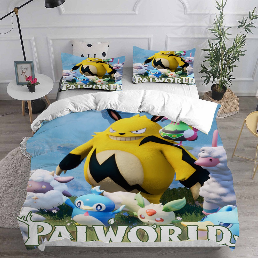 Palworld Bedding Sets Gift For Birthday, Halloween, Christmas, Thanksgiving