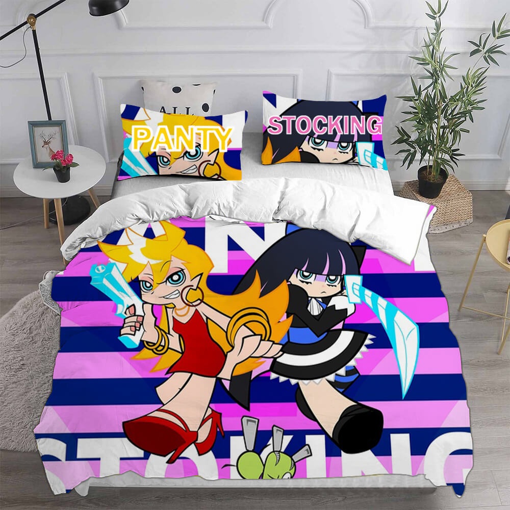 Panty Stocking with Garterbelt Bedding Sets Gifts For Family Members On Christmas, Black Friday