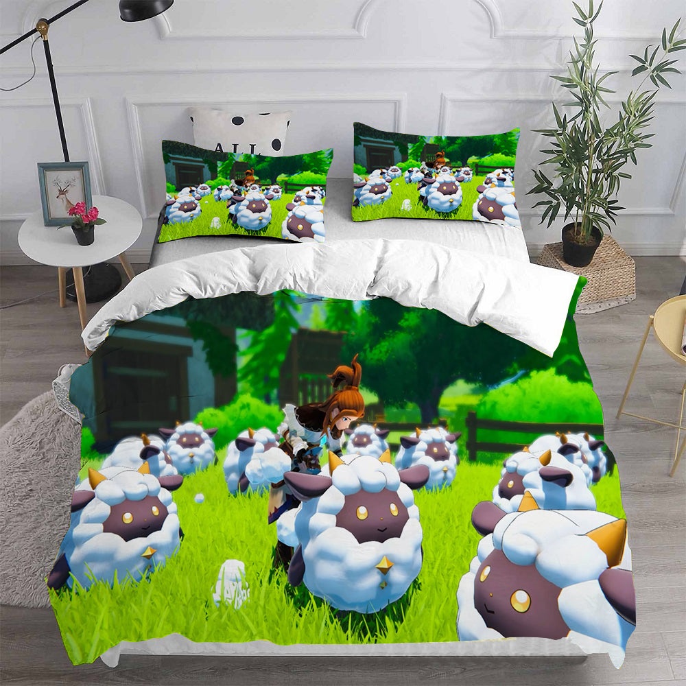 Palworld Bedding Sets Gift For Halloween, Thanksgiving, Christmas