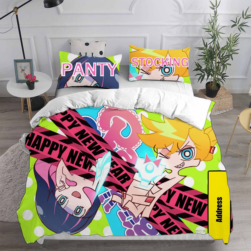 Panty Stocking with Garterbelt Bedding Sets Gift For Birthday, Halloween, Christmas, Thanksgiving