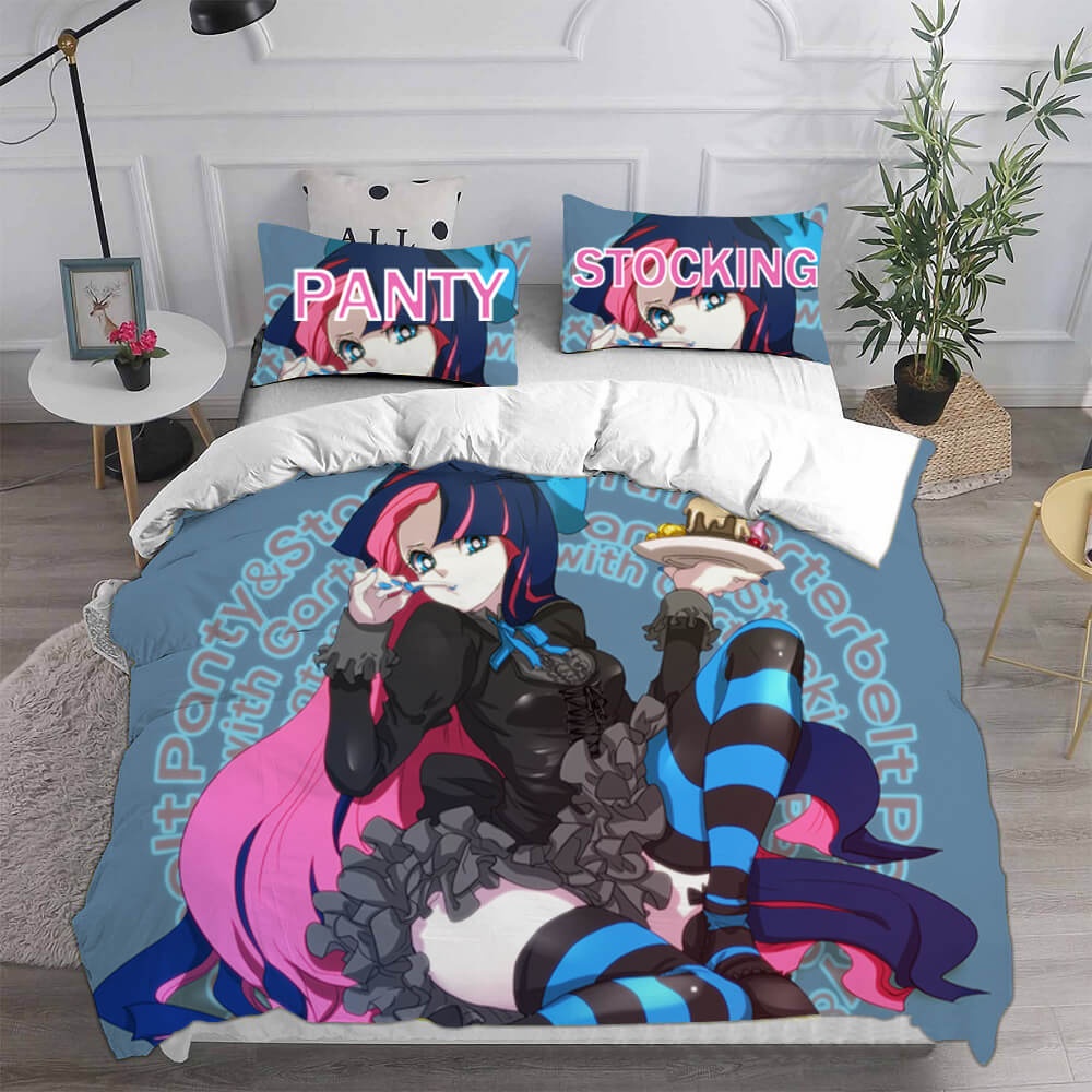 Panty Stocking with Garterbelt Decorative Bedding Sets For Fan, Halloween, Christmas, Thanksgiving