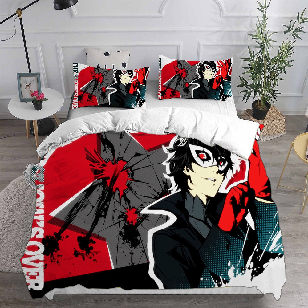 Persona 5 Decorative Bedding Sets For Fan, Halloween, Christmas, Thanksgiving