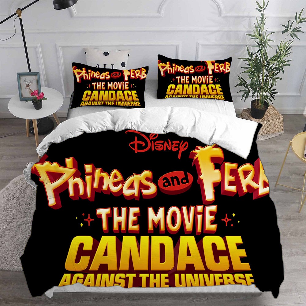 Phineas and Ferb Bedding Sets Duvet Cover, Flatsheet, Pillowcases Perfect Gift For Fans
