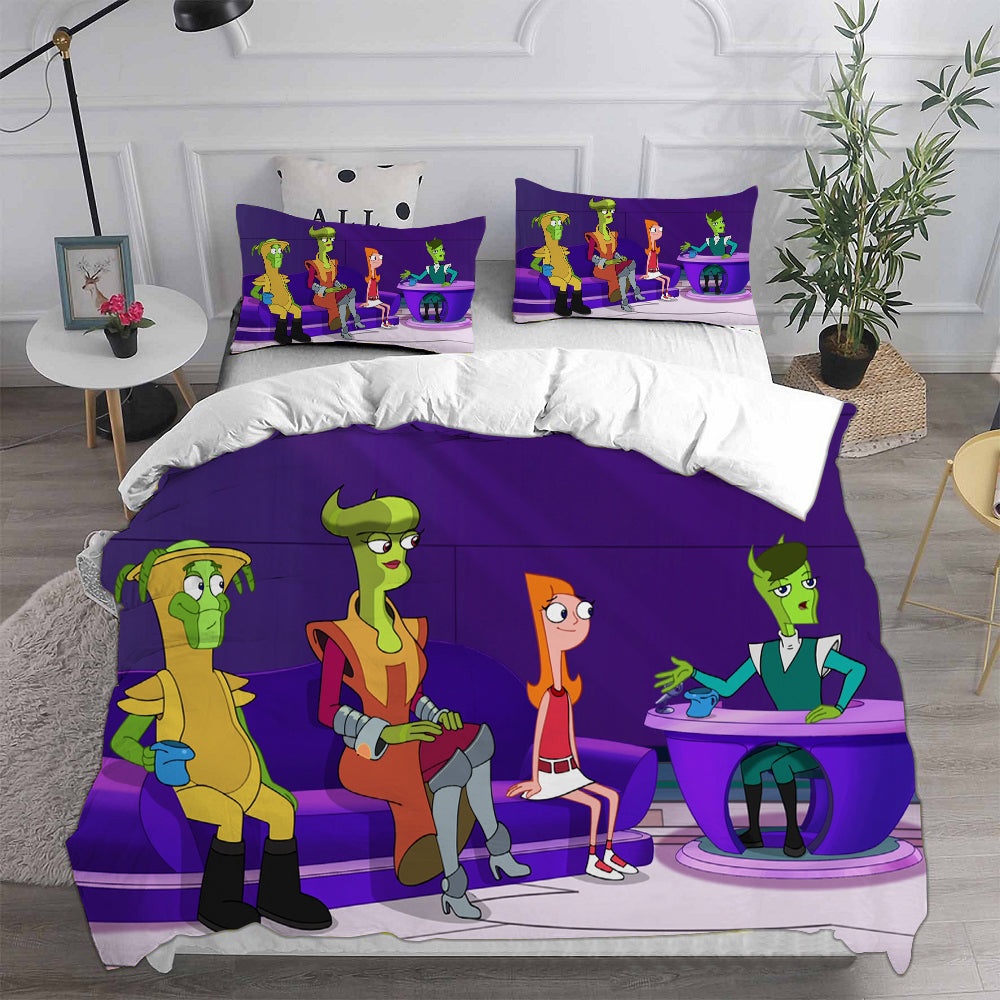 Phineas and Ferb Bedding Sets Duvet Cover, Flatsheet, Pillowcase For Your Lover