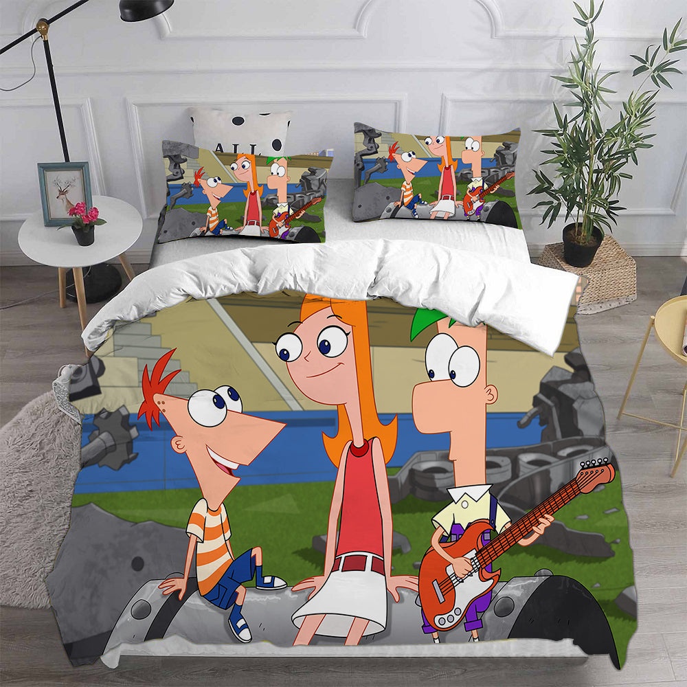 Phineas and Ferb Bedding Sets Duvet Cover, Flatsheet, Pillowcases For Every Bedroom