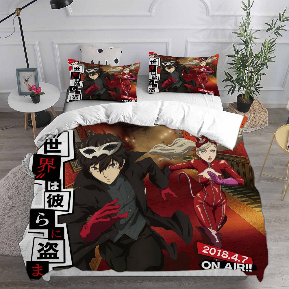Persona 5 Bedding Sets Duvet Cover, Flatsheet, Pillowcases Perfect Gift For Fans