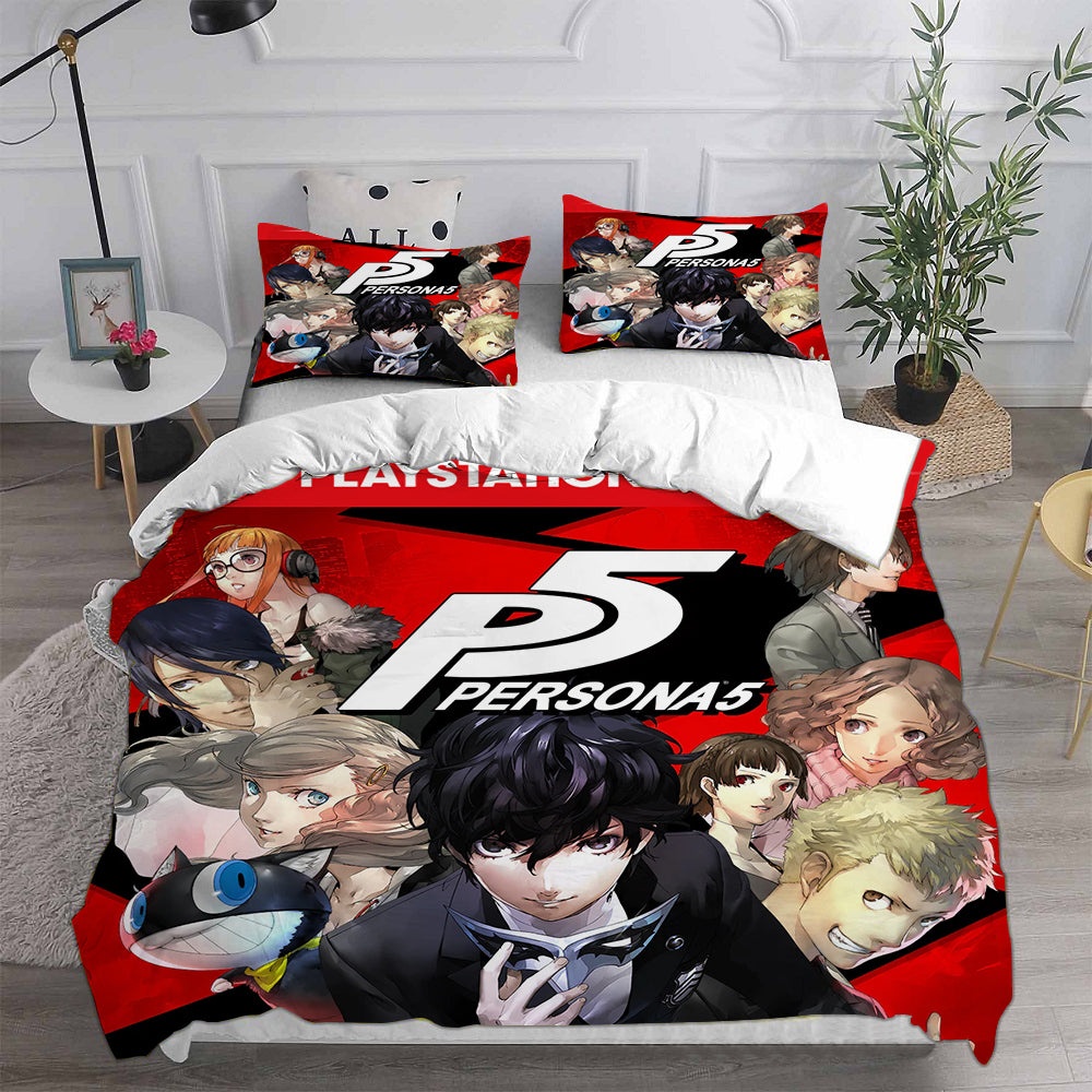 Persona 5 Bedding Sets Gift For Halloween, Thanksgiving, Christmas