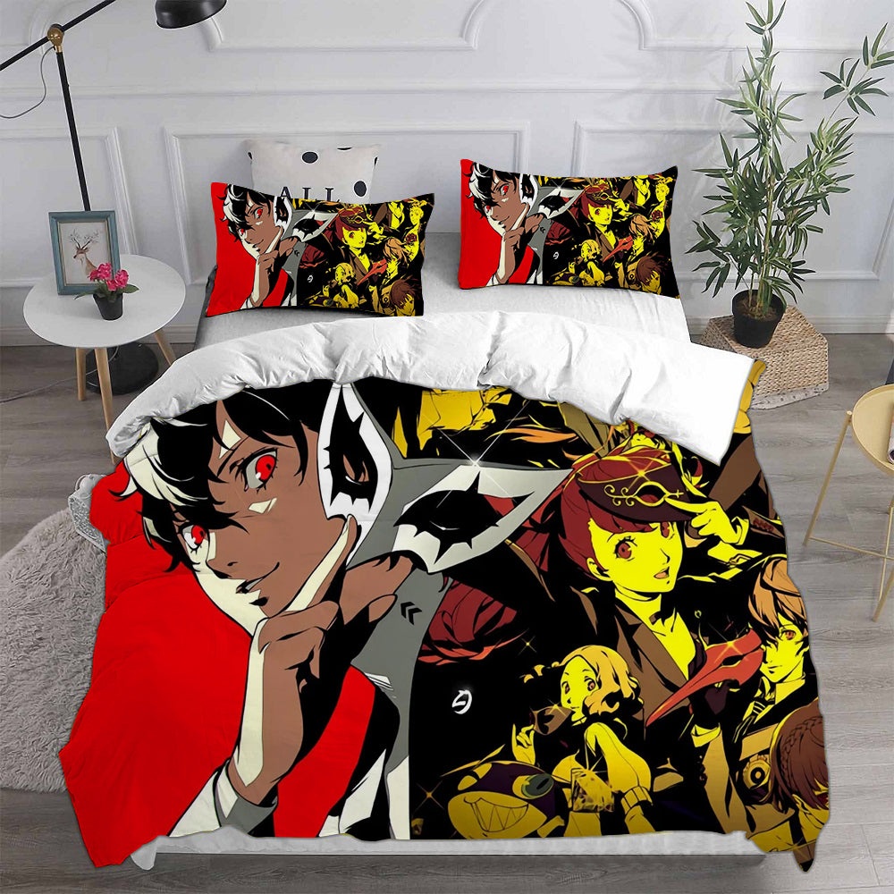 Persona 5 Bedding Sets Gift For Birthday, Halloween, Christmas, Thanksgiving