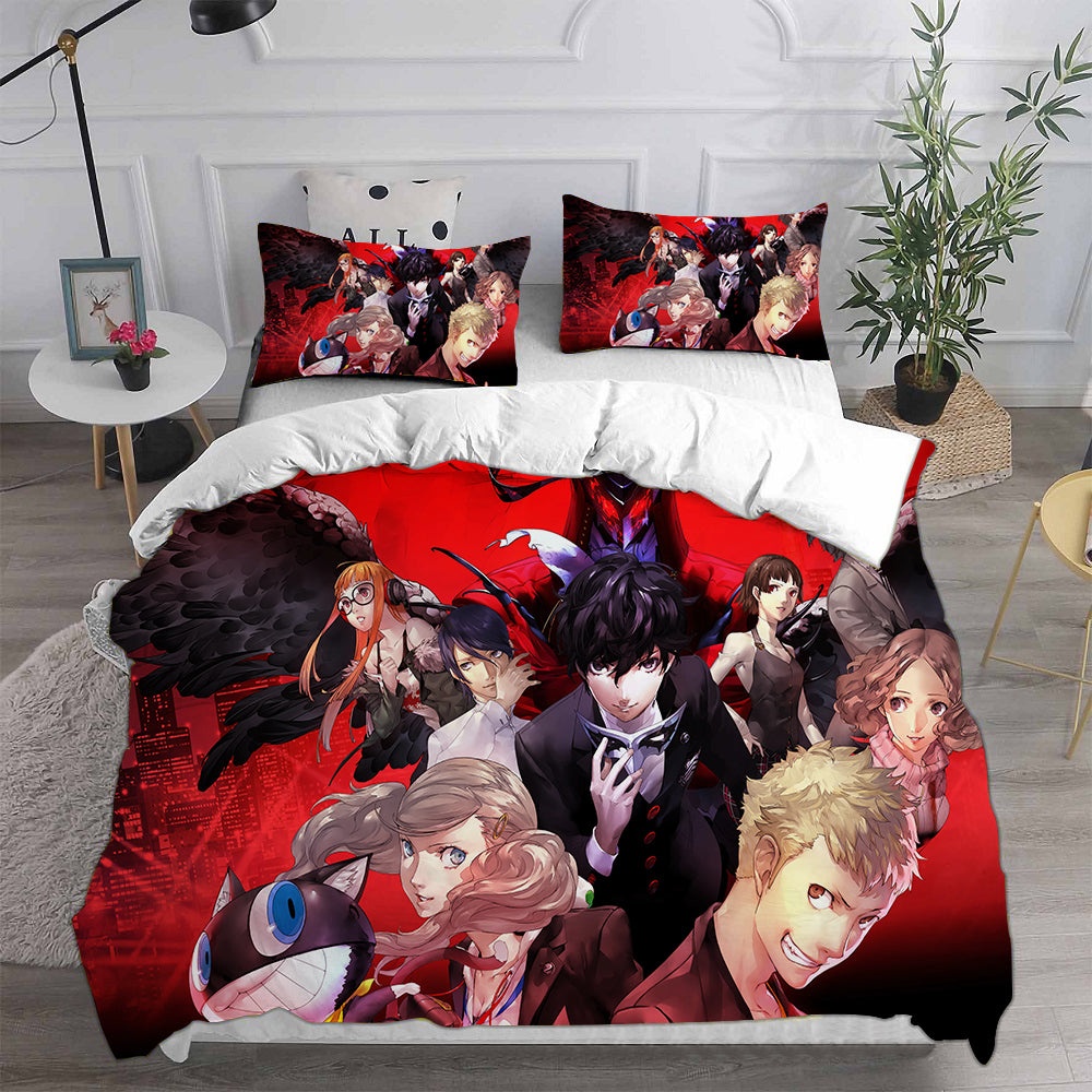 Persona 5 Bedding Sets Duvet Cover, Flatsheet, Pillowcase For Your Lover