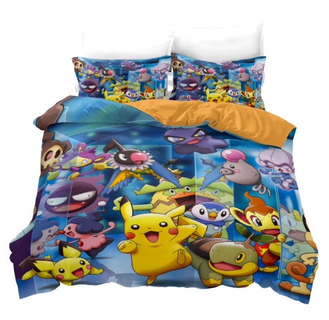 Pikachu Bedding Sets Gift For Christmas, Birthday, Thanksgiving