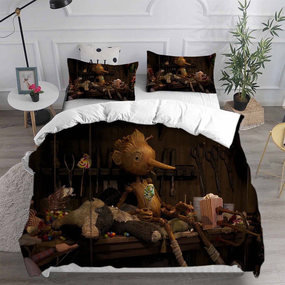 Pinocchio Bedding Sets Gift For Halloween, Thanksgiving, Christmas
