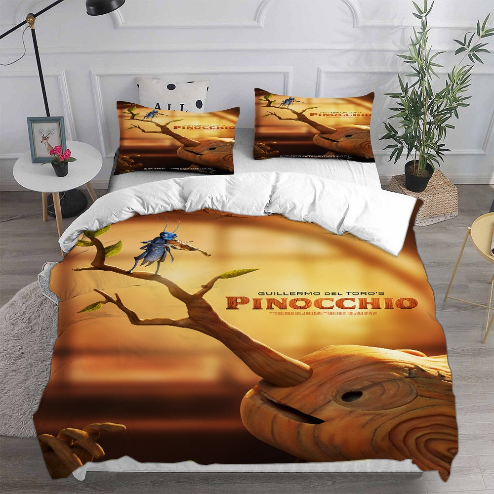 Pinocchio Bedding Sets Duvet Cover, Flatsheet, Pillowcase For Your Lover