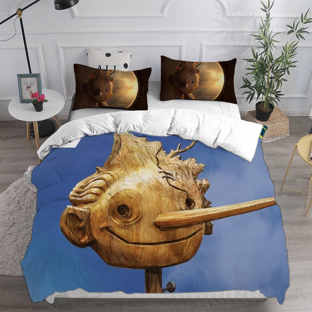 Pinocchio Decorative Bedding Sets For Fan, Halloween, Christmas, Thanksgiving