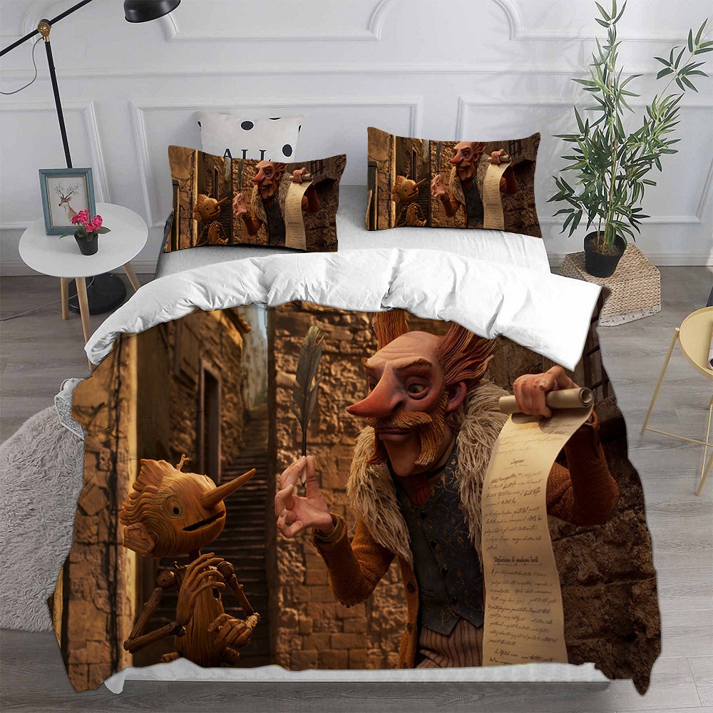 Pinocchio Bedding Sets Gift For Fathers Day, Halloween, Christmas