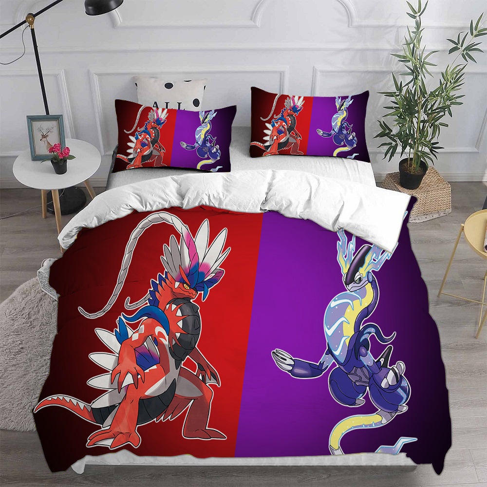 Pokemon Scarlet And Violet Bedding Sets Duvet Cover, Flatsheet, Pillowcases For Every Bedroom