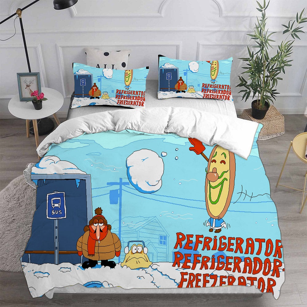 Pizza Tower Bedding Sets Gift For Halloween, Thanksgiving, Christmas