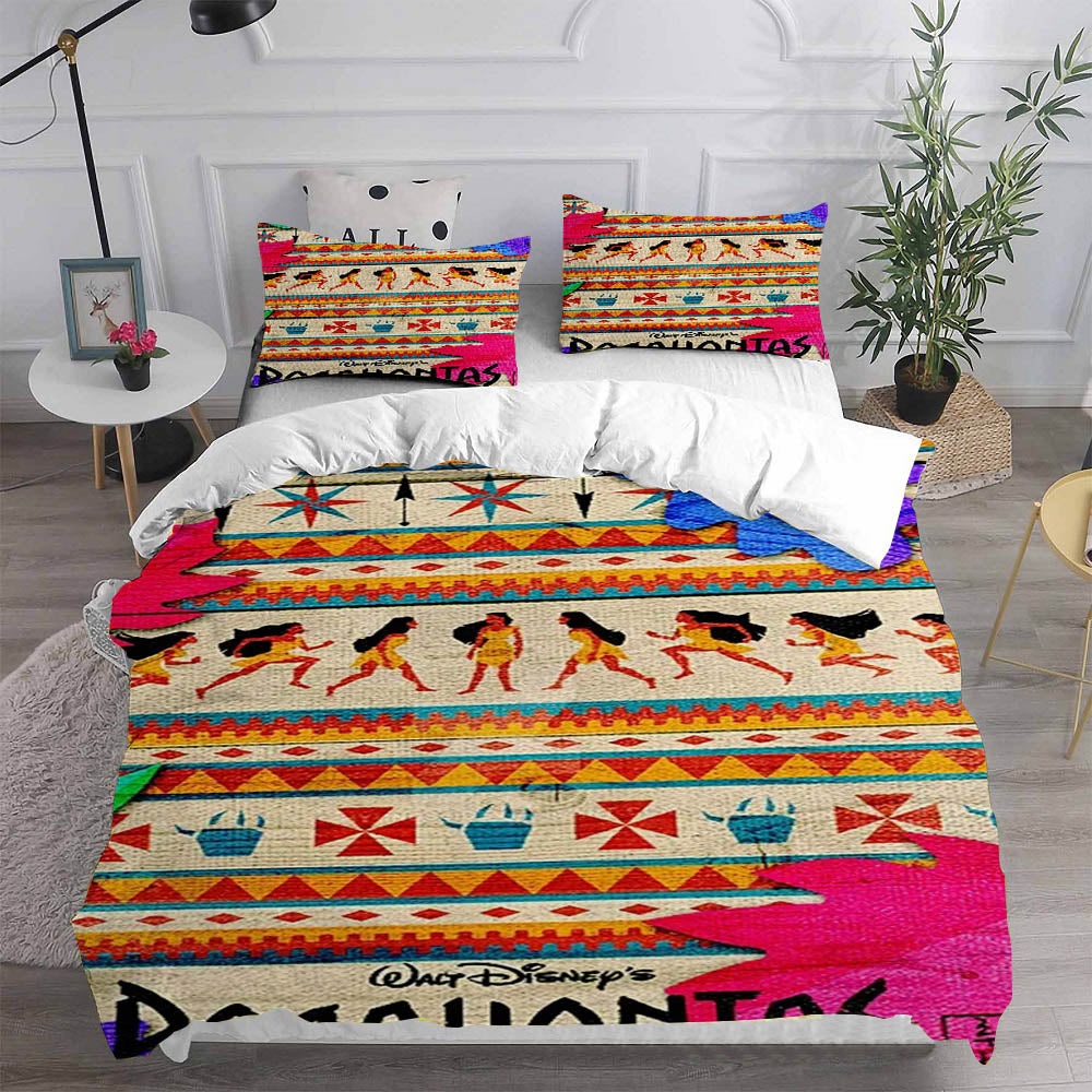 Pocahontas Bedding Sets Gift For Christmas, Thanksgiving, Halloween