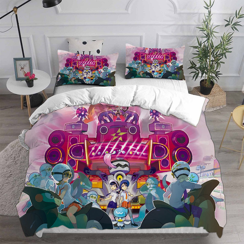 Pokemon Scarlet And Violet Bedding Sets Gift For Fathers Day, Halloween, Christmas