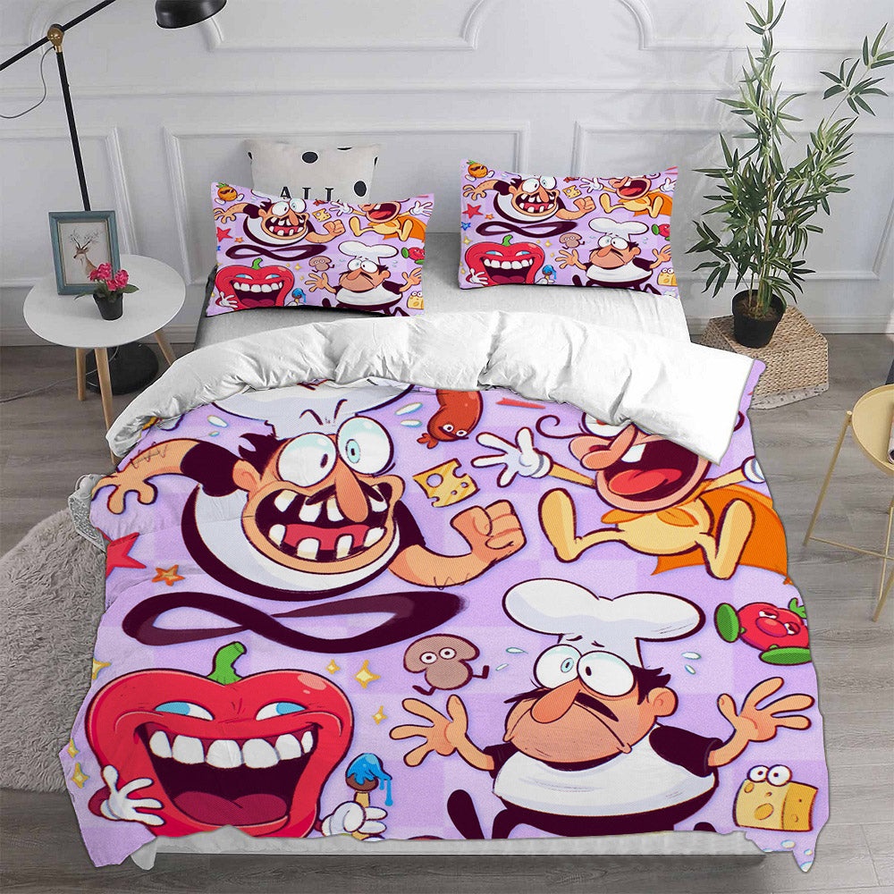 Pizza Tower Bedding Sets Gift For Fathers Day, Halloween, Christmas